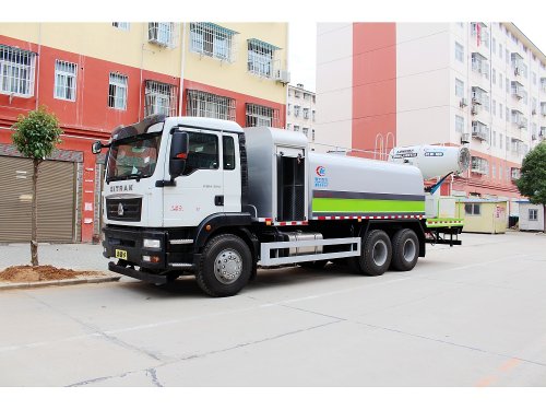 重汽汕德卡后雙橋抑塵車(chē)國(guó)六16立方/50-120米霧炮